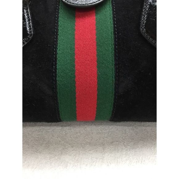 GUCCI Suede Off Dia GG Medium Shoulder Bag Shale Line - Picture 6 of 8